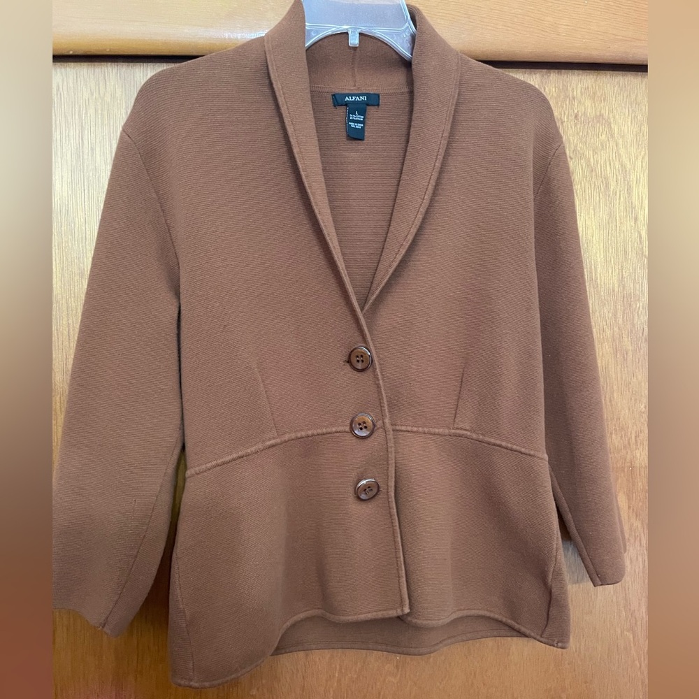 Alfani button up sweater size large